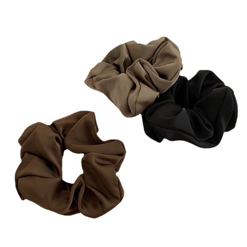 2024 ซาติน Scrunchy ผม Tie เกาหลีแถบคาดศีรษะหญิง Simple Headwear รูปที่ 5