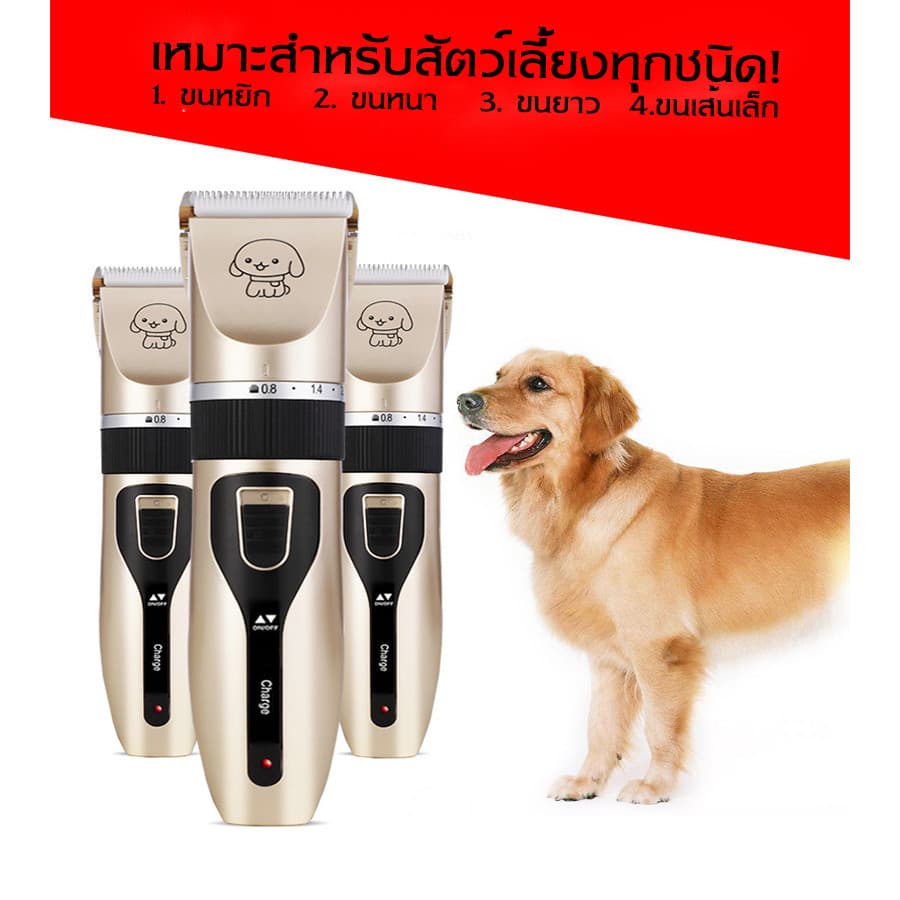 ที่ตัดขนแมว ปัตตาเลี่ยนตัดขนสุนัขและขนสัตว์ เครื่องตัดขน ชุด12ชิ้น ปัตตาเลี่ยนไร้สาย ใบมีดเซรามิก ตัดขนสุนัข USB รูปที่ 9