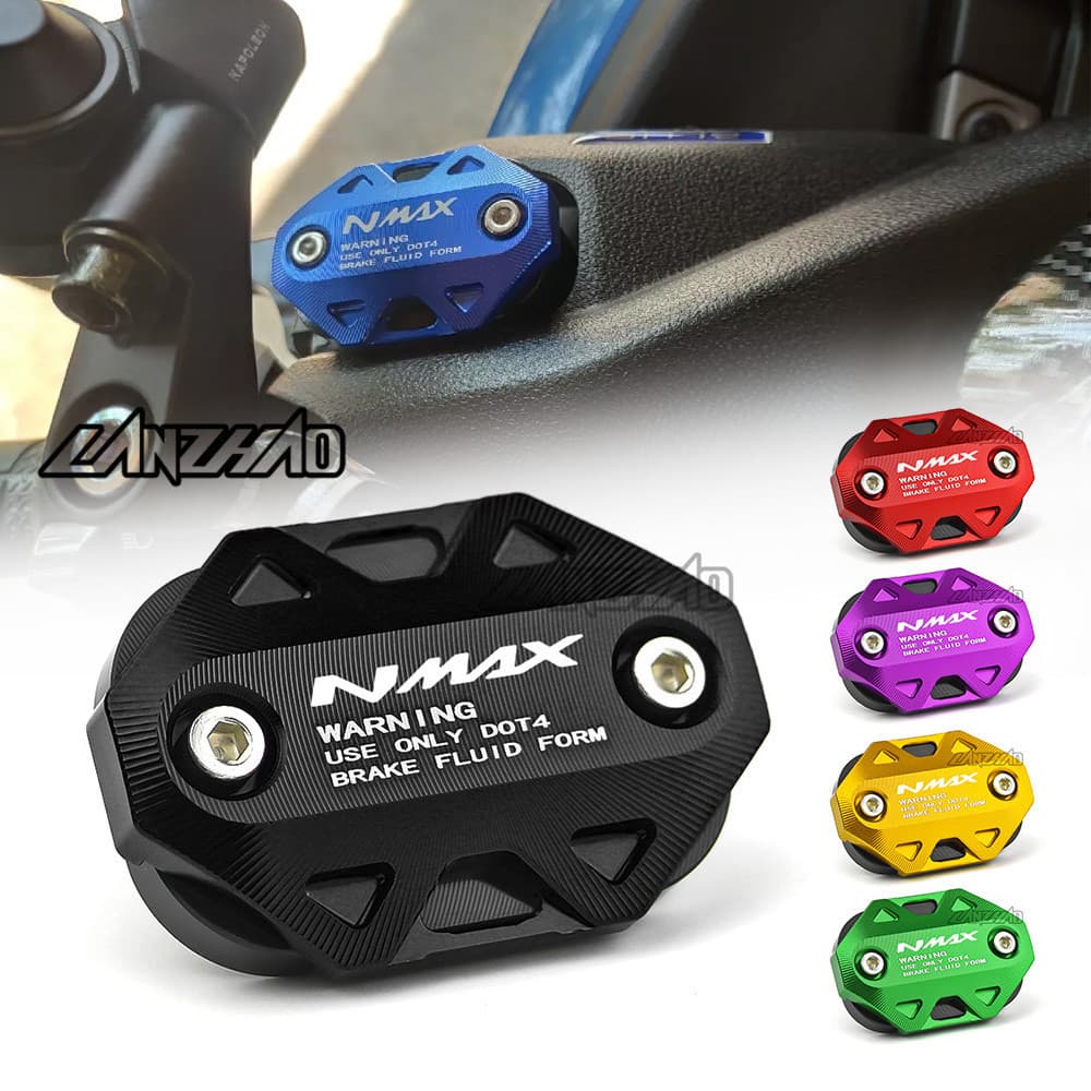ฝาครอบน้ํามันเบรก CNC อุปกรณ์เสริม สําหรับรถจักรยานยนต์ YAMAHA NMAX155 2017-2025 v1 v2 v3 ฝาปิดปั๊มบน รูปที่ 2