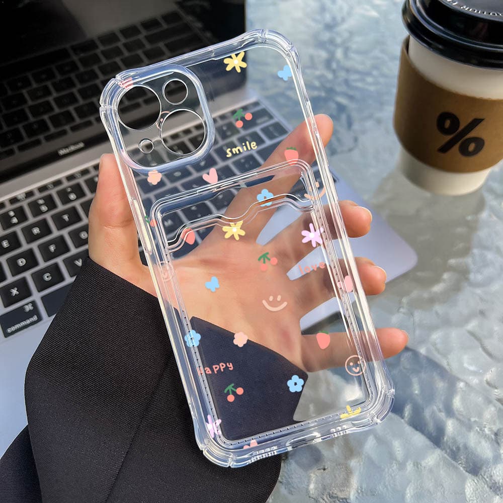 Card Holder เคส For iPhone 13 11 16 15 14 17 Pro Max Air 12 XR X Xs 7 8 Plus 16promax 15promax TPU เคสโทรศัพท์มือถือ รูปที่ 2