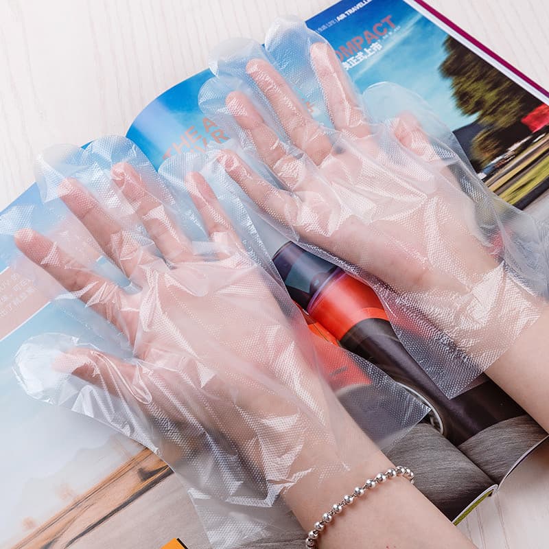 ถุงมือพลาสติกแบบใช้แล้วทิ้ง ถุงมือพลาสติกอเนกประสงค์ ถุงมือเเบบใช้แล้วทิ้ง 100ชิ้น คู่ รูปที่ 3