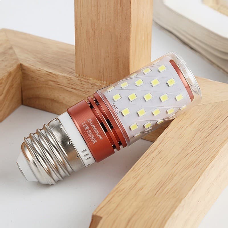 หลอดไฟ LED E27 12W ข้าวโพดประหยัดไฟ โคมไฟเพดาน 3 สี หลอดไฟสำหรับห้อง หลอดไฟ LED รูปที่ 2