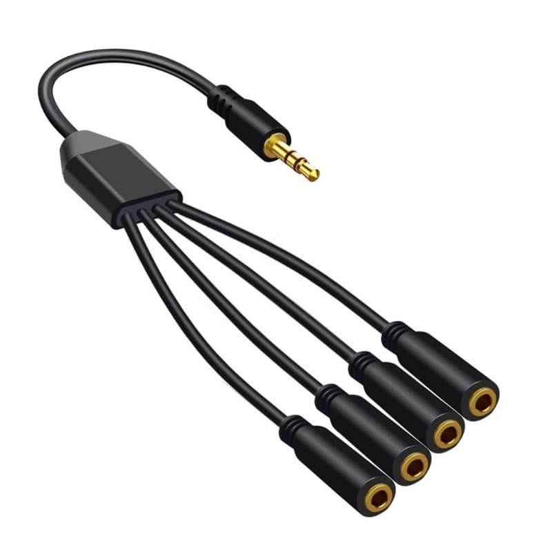 Bloss สเตอริโอ AUX สายไฟ 3 5 มม.ชาย 3 5 มม.ตัวเชื่อมต่อหญิง AUX อะแดปเตอร์สาย Converters Splitter สาย 30 ซม.ยาว รูปที่ 4