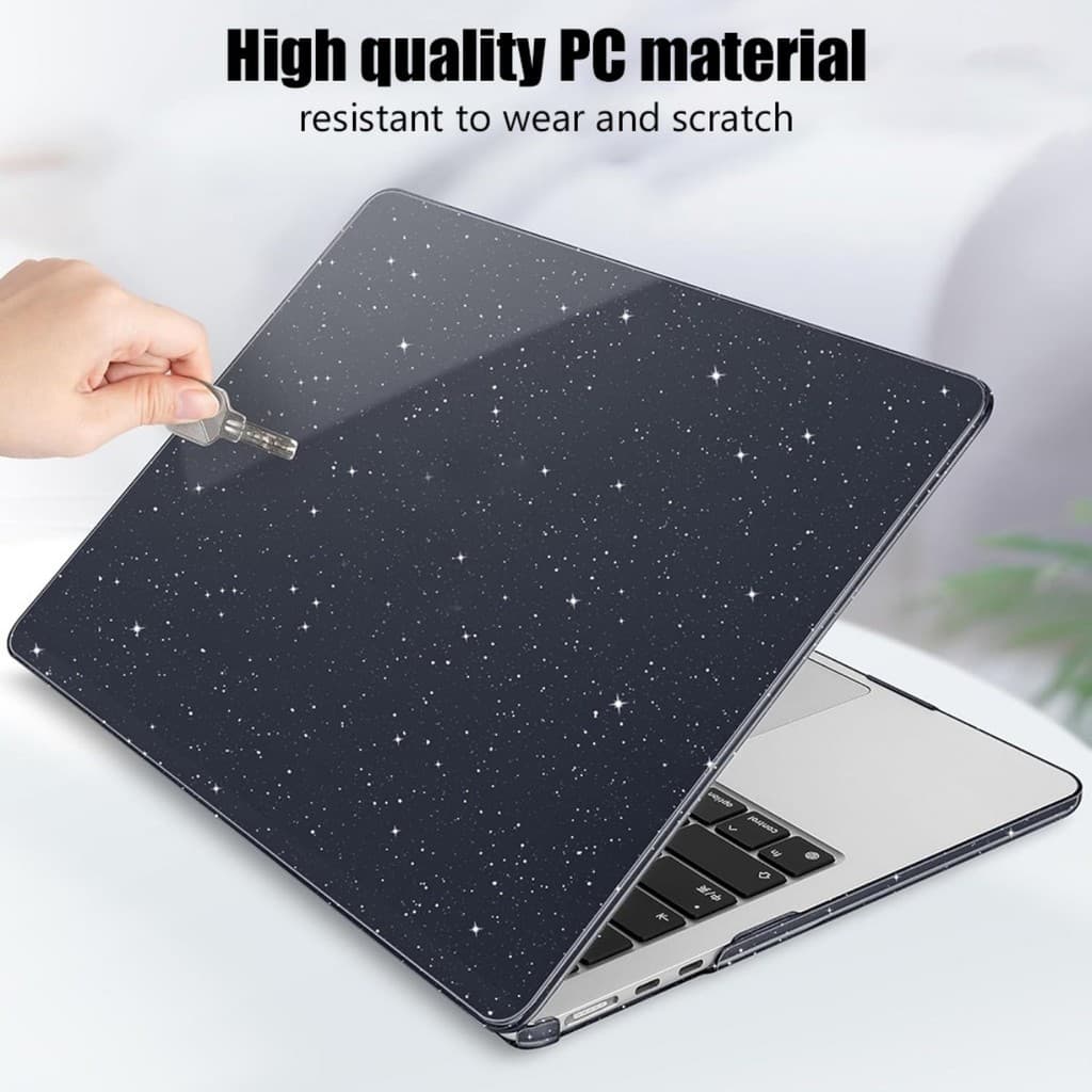 เคสแมคบุ๊ค สำหรับ Macbook Air 13 A2179 A2337 Pro 13 A2338 air 13.6 M2 A3113 A2681 M4 A3240 มีกลิตเตอร์ เคสคอมพิวเตอร์ใส รูปที่ 6