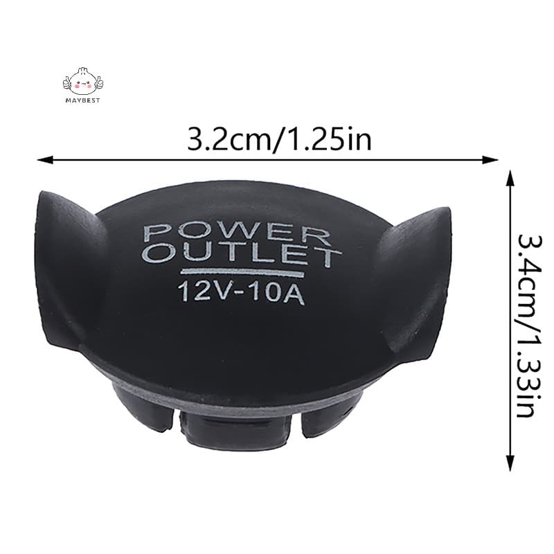 {maybest} ฝาครอบเต้าเสียบรถยนต์กันน้ํา ปลั๊กปลั๊กไฟ 12V อุปกรณ์เสริมปุ่มสากล Weatherproof {TH} รูปที่ 9