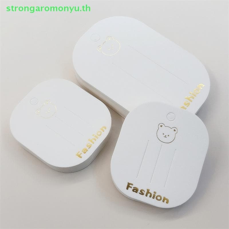 Strongaromonyu 50 ชิ้นหมีน้อยกล่องผมโบว์คลิปการ์ด Paperboard สําหรับ DIY เด็กอุปกรณ์เสริมผมธุรกิจอุปกรณ์เสริม TH รูปที่ 2