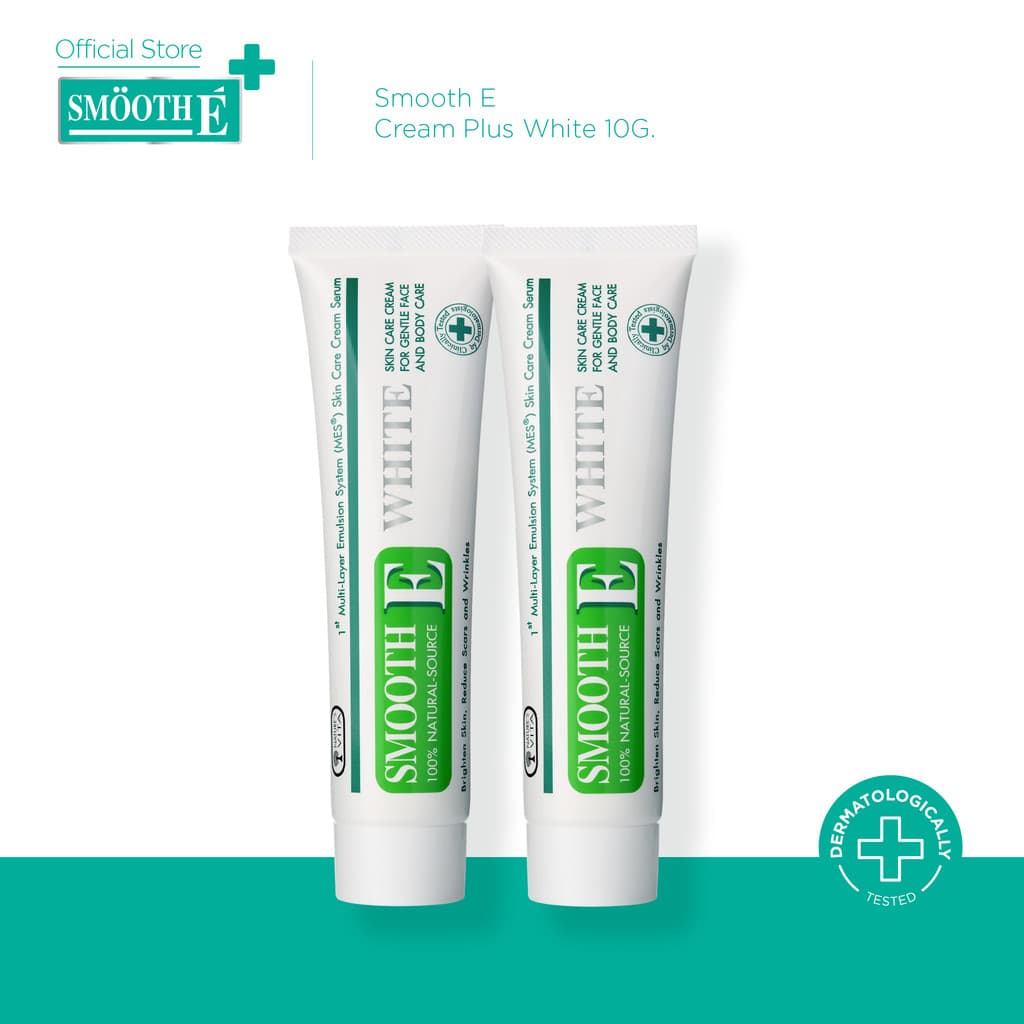 Smooth E Cream Plus White 10g. สมูทอี ครีมพลัสไวท์ ลดริ้วรอย ผื่นแดง รอยหัตถการ แผลเป็น จุดดำ ปรับผิวใส รูปที่ 1
