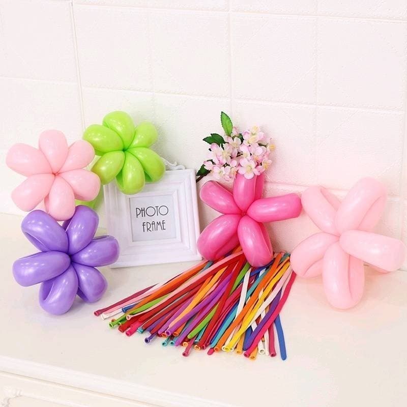 แพ็ค10ใบ ลูกโป่งยาว สีพาสเทล สีเมทัลลิค ลูกโป่งไส้เป็ด นน. 1.8g รูปที่ 5