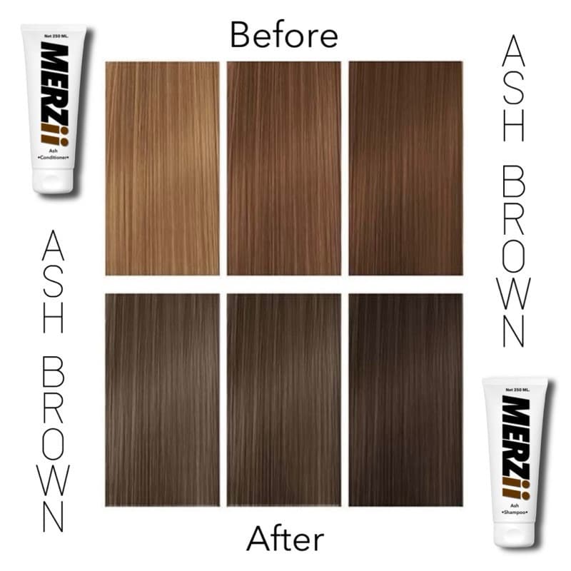 ใหม่ล่าสุด!!! เซตแชมพูน้ำตาลเทา Ash brown สระครั้งแรก เห็นผลเลย คนมีผมขาวก็ใช้ได้!!! รูปที่ 6