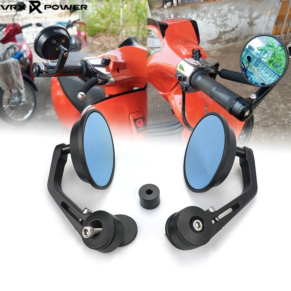 กระจกมองข้าง ทรงกลม ป้องกันแสงสะท้อน Vespa Sprint Primavera S150 LX125 GTS 300 รูปที่ 1