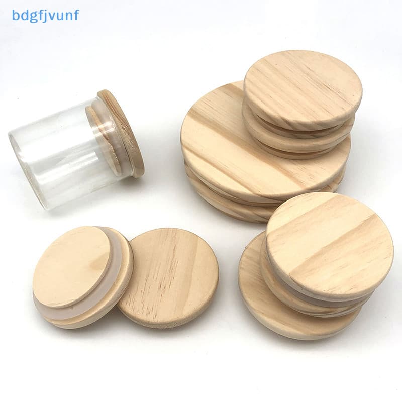 Bdgf ซิลิกาเจลวงกลม ฝาไม้สน สําหรับ Cani Storage Jar ฝาปิดถ้วยแฮนด์เมด TH รูปที่ 8