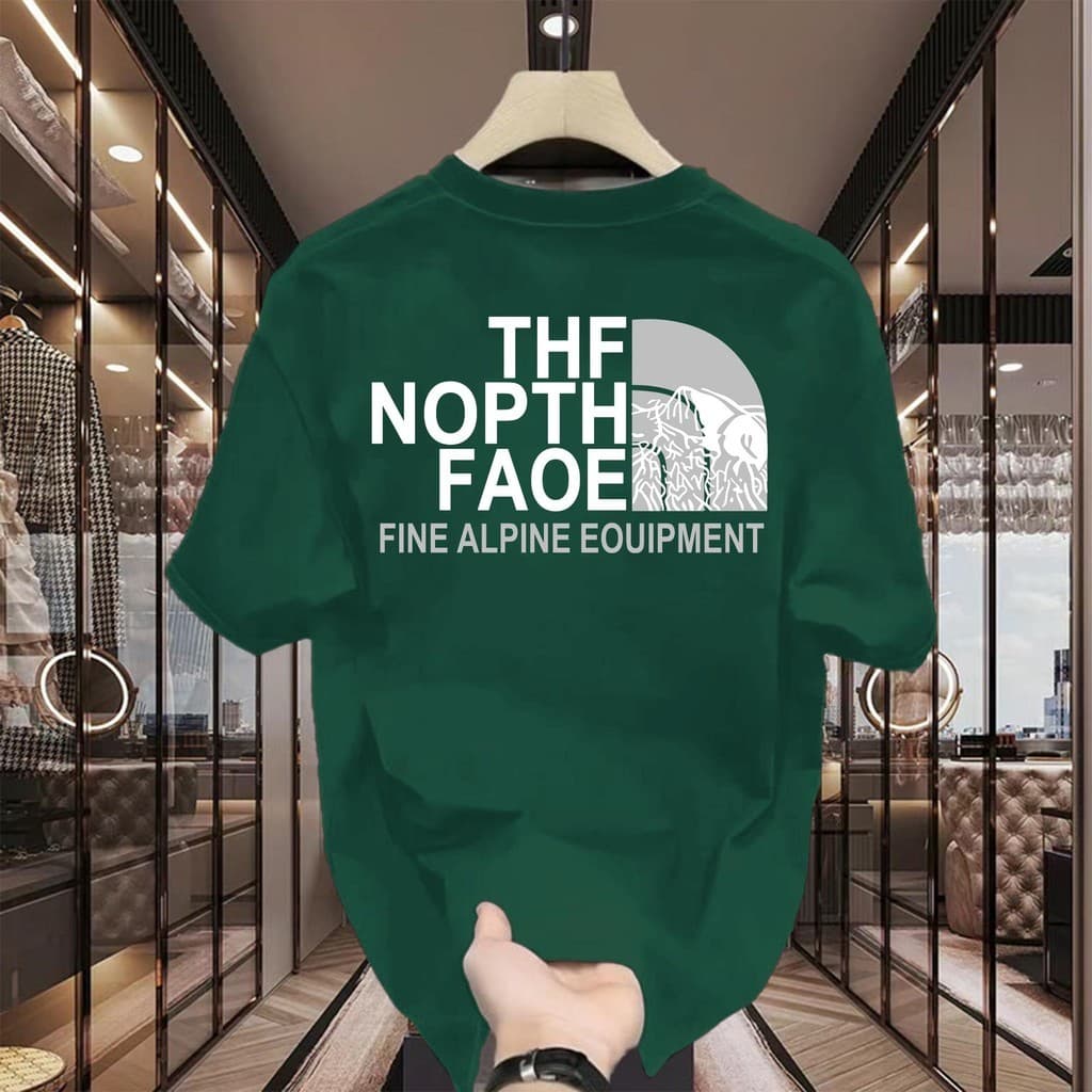 Basiเสื้อผู้ชาย เสื้อยืด oversize ไม่ต้องไปสนใจ เกรดพรีเมียม เสื้อคอตตอน ไม่หดตัว ใส่สบาย THE NOPTH FAOE รูปที่ 7