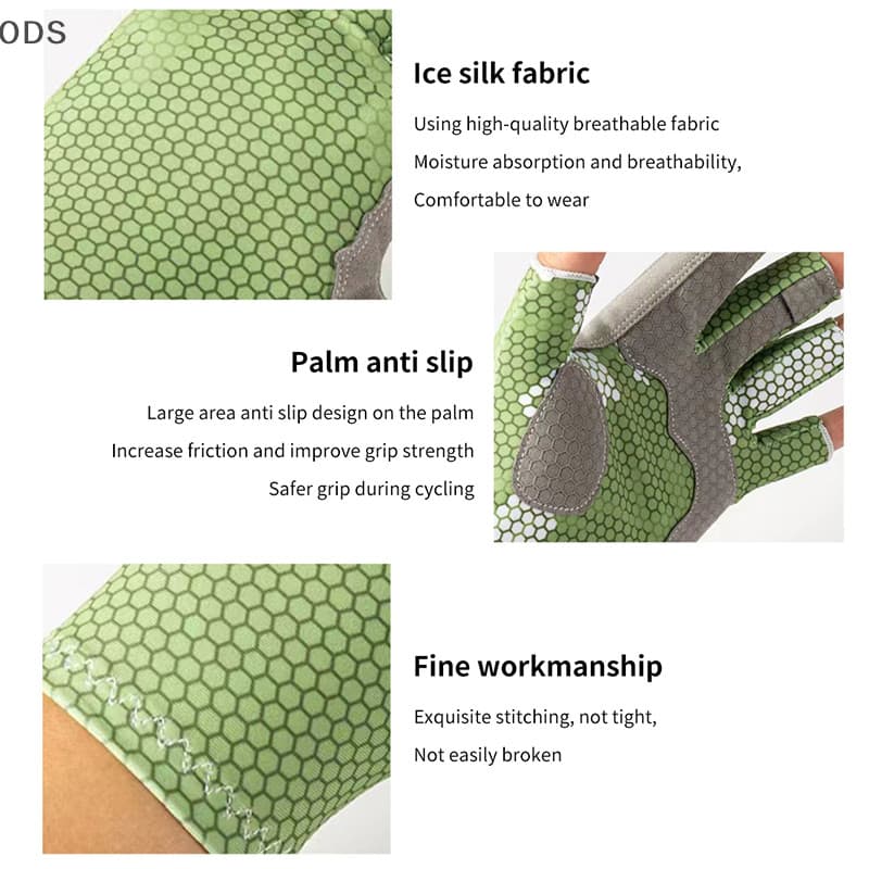 Ods ถุงมือตกปลาครึ ่ งนิ ้ ว Anti-sg ถุงมือออกกําลังกายทนต ่ อการสึกหรอ Anti-cutg Breathable ลื ่ นอุปกรณ ์ ตกปลากลางแจ ้ ง OD รูปที่ 2