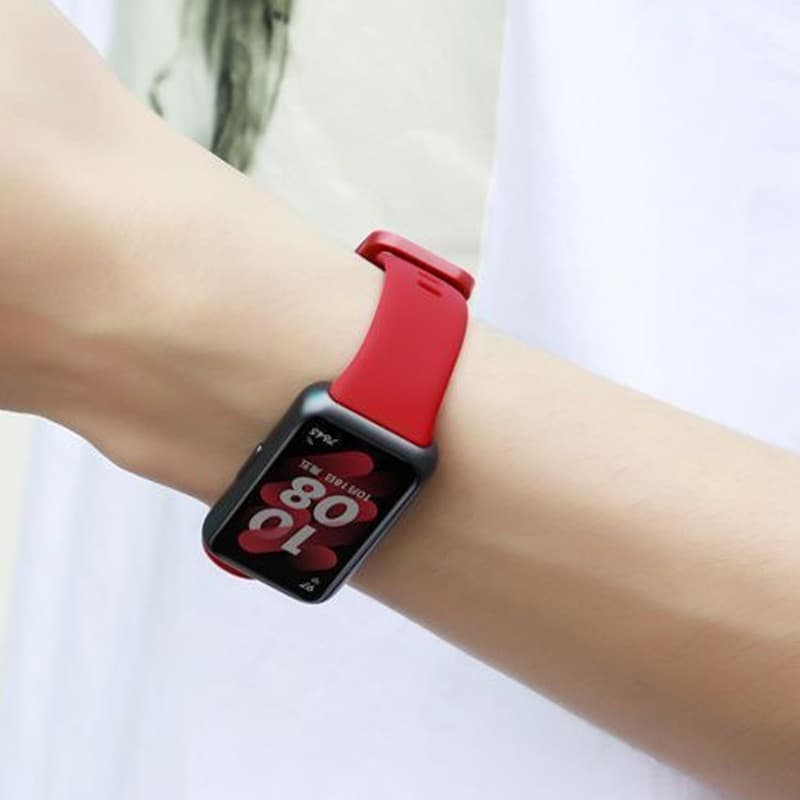 สายรัด for Huawei Band 10 / Huawei Band 9 8 ซิลิโคนกีฬาเปลี่ยนสายรัดยาง for Smartwatch Huawei Band 10 9 8 NFC รูปที่ 4