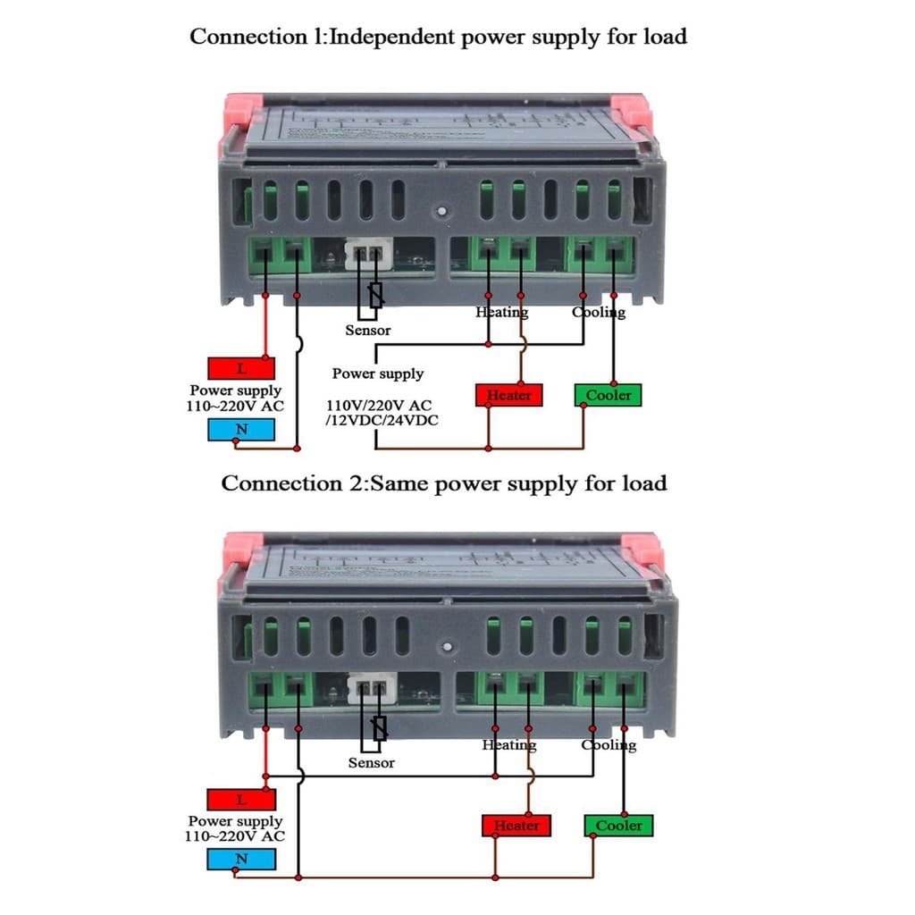 STC-1000 AC 110-220Vเครื่องควบคุมอุณหภูมิ เครื่องวัดอุณหภูมิ ตัวควบคุมอุณหภูมิ ต่ำ-สูง หน้าจอดิจิตอล วัดอุณหภูมิ ควบคุ รูปที่ 8