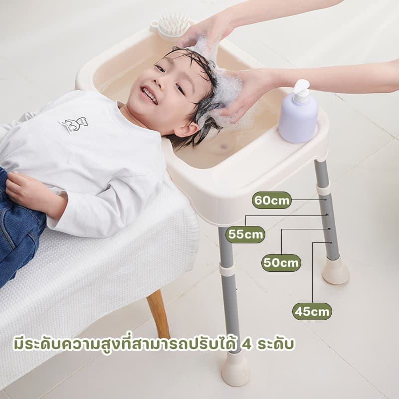 นอนไว้สบาย ถาดซักผม อ่างสระผมผู้ป่วย สำหรับผู้สูงอายุ สำหรับสระผม พร้อมท่อระบายน้ำ รูปที่ 3