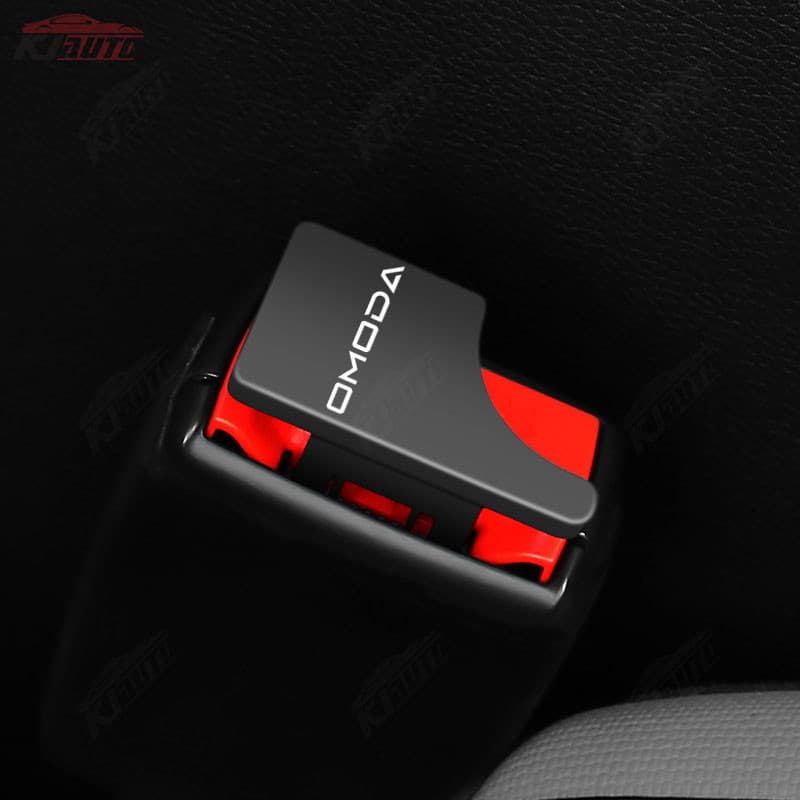 Omoda สังกะสีอัลลอยด์ซ่อนรถความปลอดภัยเข็มขัดนิรภัยหัวเข็มขัดคลิปใหม่พลังงานยานพาหนะนาฬิกาปลุกกําจัดสําหรับ Omoda Chery Omoda E5 รูปที่ 7