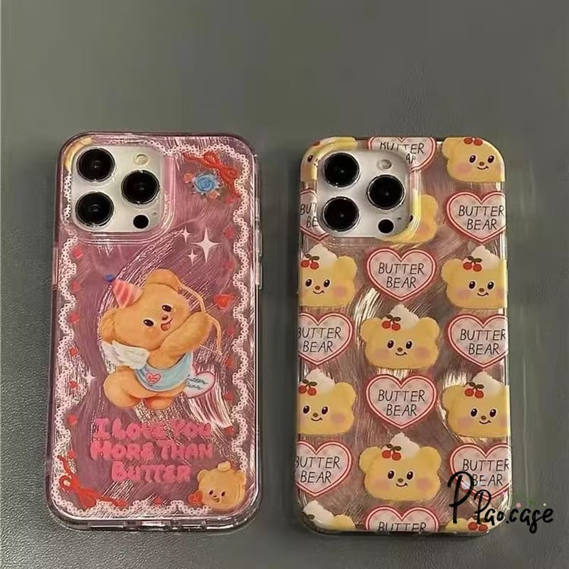 เคส สำหรับ IPhone 11 16 14 13 12 15 Pro Max XR 6 7 16 6S 8 Max X XS Plus SE 2020 เคสเส้นด้ายขนนกเทวดาเนยน่ารักสร้างสรรค์ รูปที่ 6