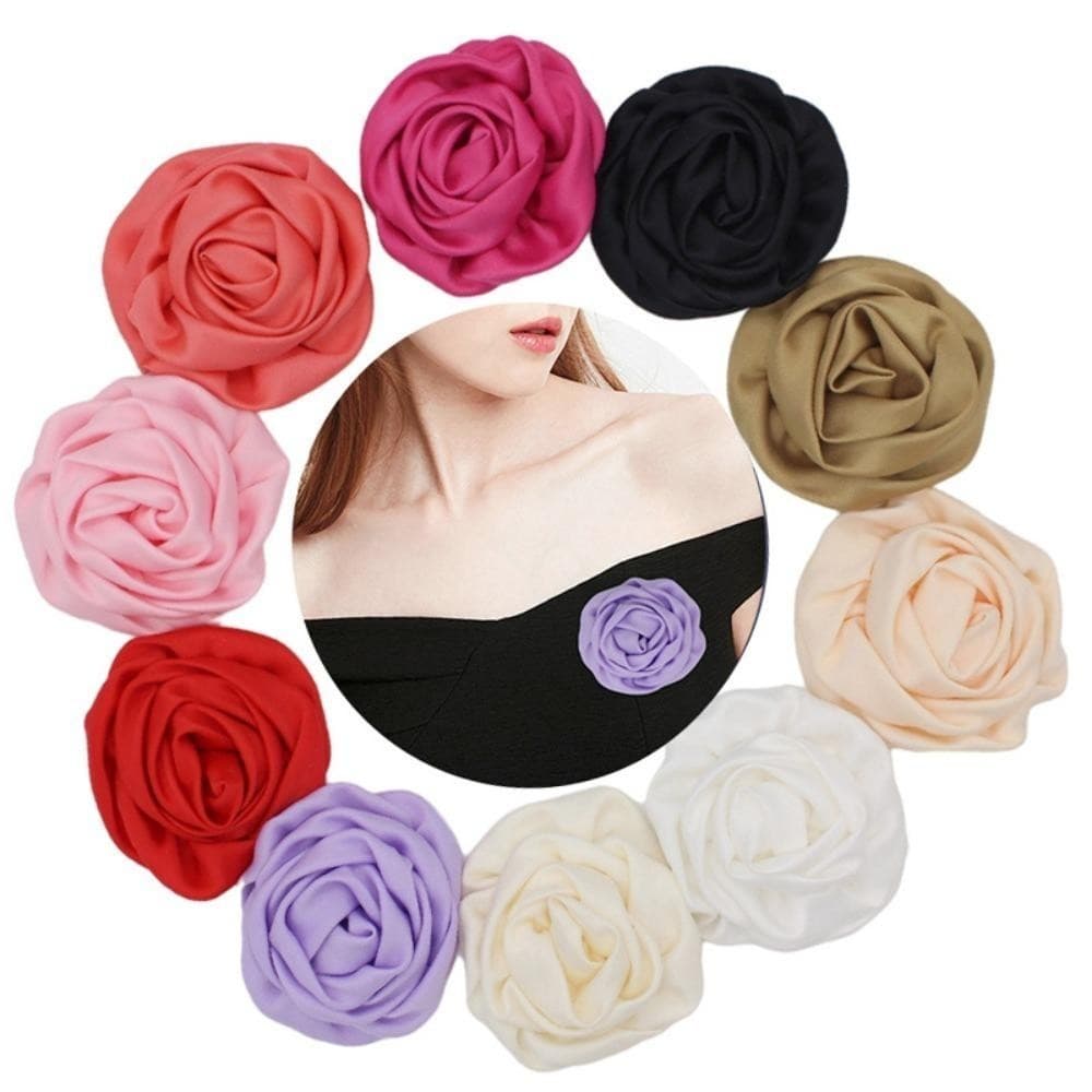 เข็มกลัดลายดอกไม้แบบม้วน ขนาด 7CM สำหรับตกแต่งเสื้อผ้า DIY และแฮนด์เมด รูปที่ 7