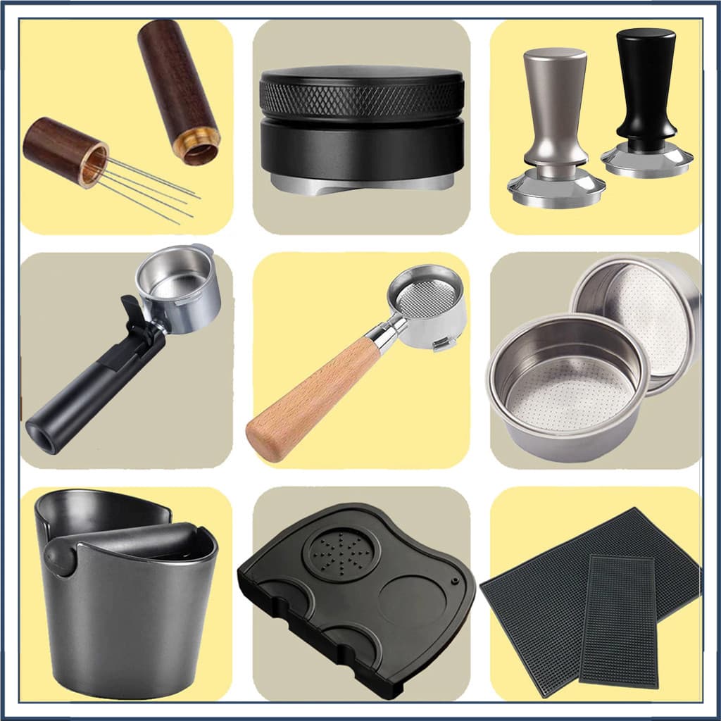 อุปกรณ์ชงกาแฟ อุปกรณ์ด้ามชงกาแฟ หัวชงกาแฟ Bottomless Portafilter/ถ้วยใส่กาแฟ / Coffee Needle Tamper รูปที่ 1