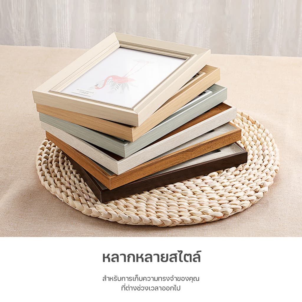 COZII กรอบรูป กรอบรูปมินิมอล3.5X5/4X6นิ้วสีขาว สีดำ กรอบรูปไม้ กรอบรูปใส แต่งบ้า รูปที่ 7
