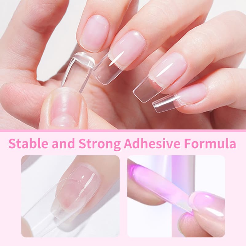 Born PRETTY 6-in-1 Strong เล็บเจลเจลเล็บโปร่งใสฟังก์ชั่นเจลความหนาฐานยาง Rhinestone กาว 15ml รูปที่ 8