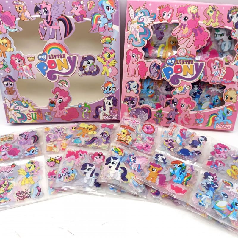 สติกเกอร์ My Little Pony 100pcs ลายการ์ตูน เหมาะกับของขวัญ สําหรับเด็กผู้หญิง สําหรับติดตกแต่งแล็ปท็อป รูปที่ 1