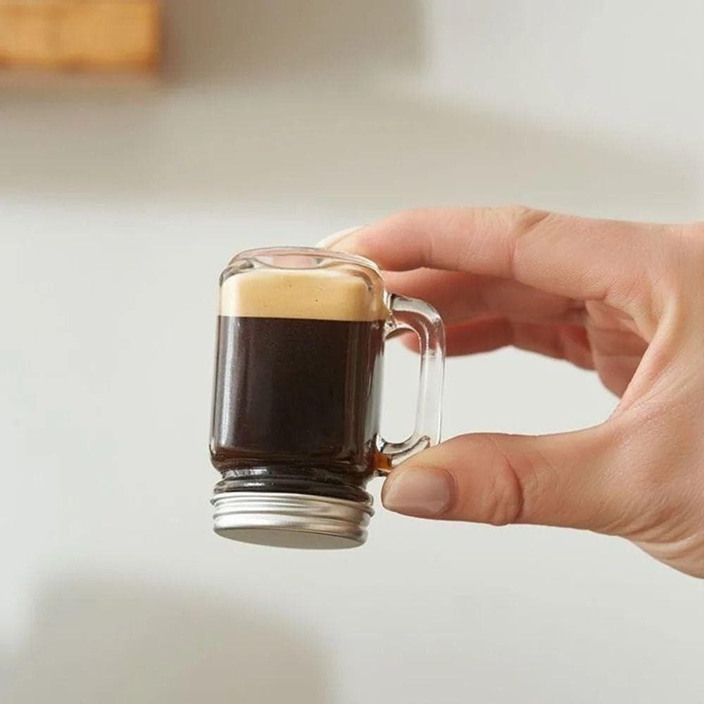 AUBREY1 ขวดแก้วปิดผนึก 5 ชิ้น, น่ารัก 35 มล. Mini Mason Jar, ถังเก็บพร้อมฝาปิดแบบพกพา Leakproof Coffee Concentrate ขวดกาแฟ รูปที่ 6