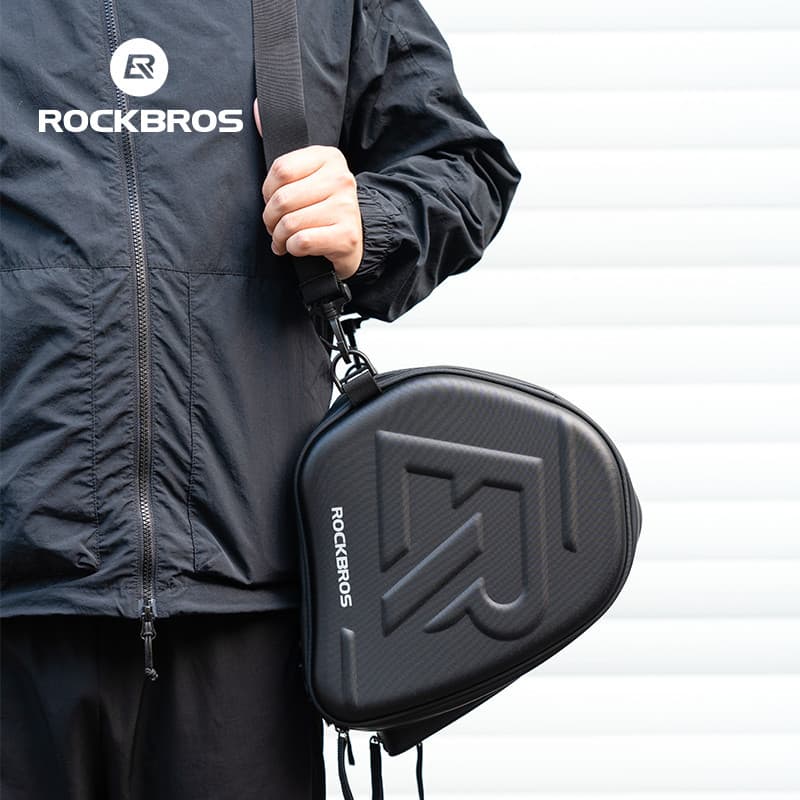 ROCKBROS กระเป๋าถังน้ำมันมอเตอร์ไซค์ EVA เปลือกแข็ง ความจุ 14L ใหญ่ มั่นคง กระเป๋าสามเหลี่ยมสำหรับมอเตอร์ไซค์สกู๊ตเตอร์ อุปกรณ์เสริมมอเตอร์ไซค์ รูปที่ 5