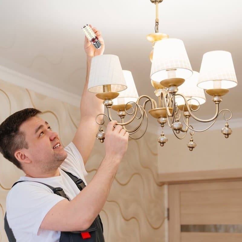 หลอดไฟ LED E27 12W ข้าวโพดประหยัดไฟ โคมไฟเพดาน 3 สี หลอดไฟสำหรับห้อง หลอดไฟ LED รูปที่ 6