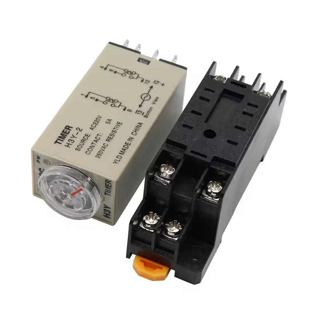 H3Y-2 H3Y-4 Timer Relay with Base Socket ไทม์เมอร์ รีเลย์ พร้อมฐาน รูปที่ 4