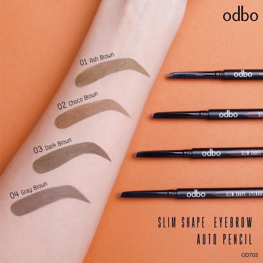 แท้/ถูกที่สุด/ไลฟ์ทุกวันOD703 Slim Shape Eyebrow Auto Pencil 0.1g. โอดีบีโอ สลิม เชป อายบราว ออโต้ เพ็นซิล ดินสอเขีย รูปที่ 3