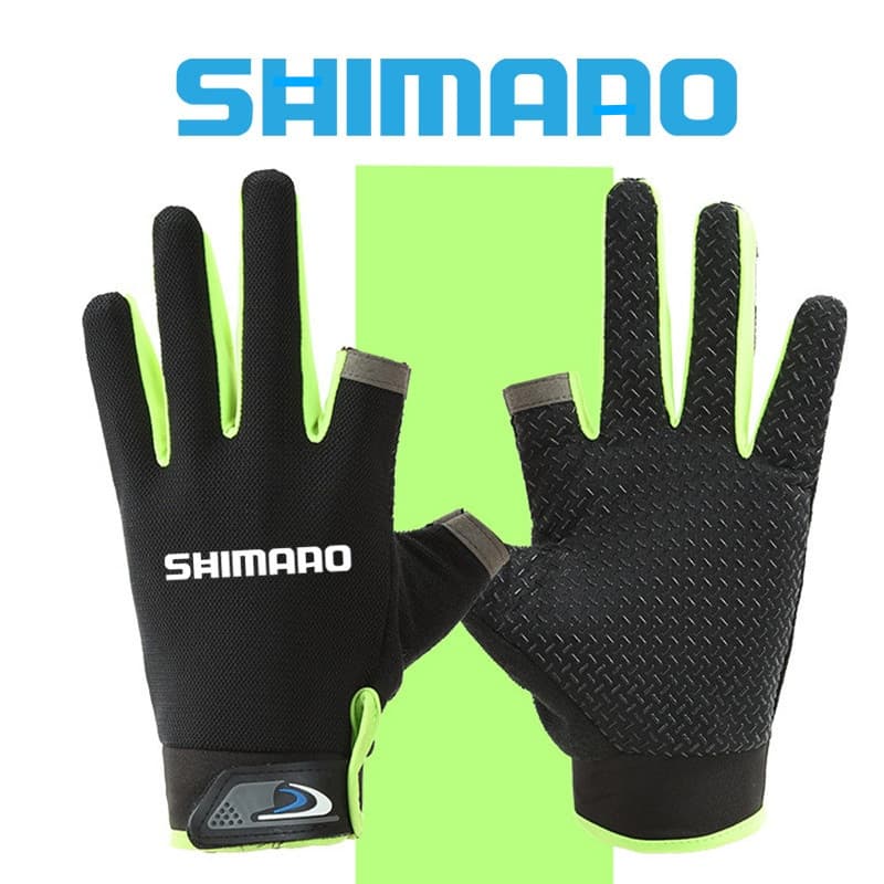 Shiman0 สัมผัสสองนิ ้ วถุงมือตกปลาผู ้ ชายครีมกันแดดกลางแจ ้ ง Anti-slip Breathable หน ้ าจอสัมผัสบางกีฬาขี ่ ถุงมือผู ้ ชาย รูปที่ 1