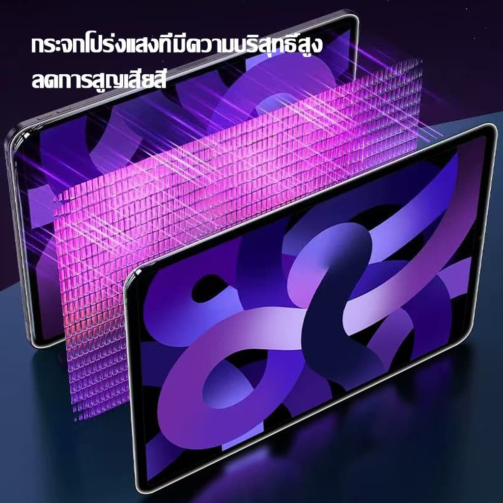 ฟิล์มกระจกนิรภัย ป้องกันแสง Air4 Air5 10.9 Pro11 2018/20/21/22 Gen7/8/9 10.2 air6 11 2024 Gen10 2022 ฟิล์มกันรอยไอแพด รูปที่ 7