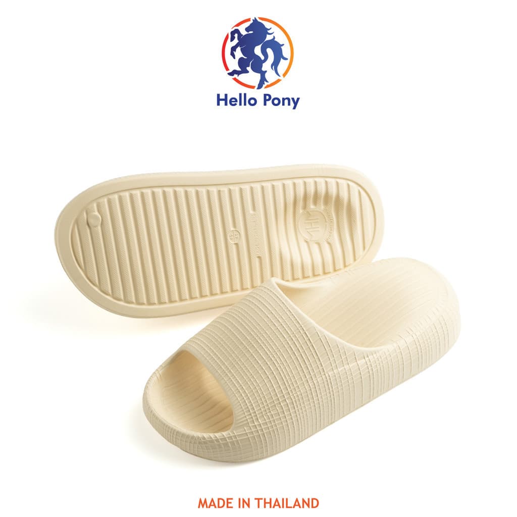 Hello Pony MHM4013 ส่งเร็ว Unisex รองเท้านิ่ม ใส่สบาย ผู้หญิง แตะ รองเม้า รองเท้าแตะ รองเท้าใส่อยู่บ้าน ลายตาราง กันลื่น รูปที่ 3