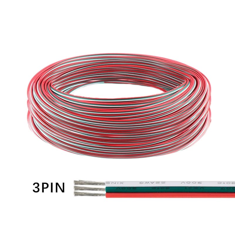 5 M/10 M 22AWG LED Strip Connector 2pin/3pin/4pin/5pin/6pin สายไฟสําหรับ WS2812B WS2811 5050 2835 5730 LED Strip Light รูปที่ 4