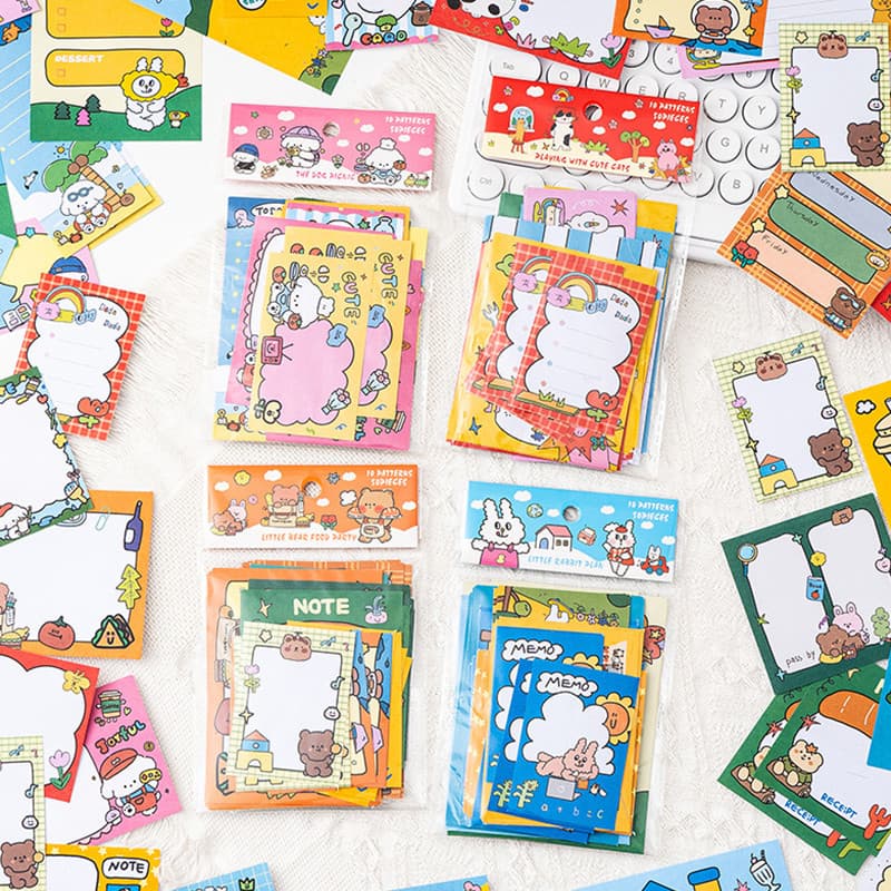 50 ชิ้นการ์ตูนสัตว์ Series Non-Sticky ข้อความกระดาษนักเรียนสมุดภาพกระดาษบันทึก รูปที่ 1