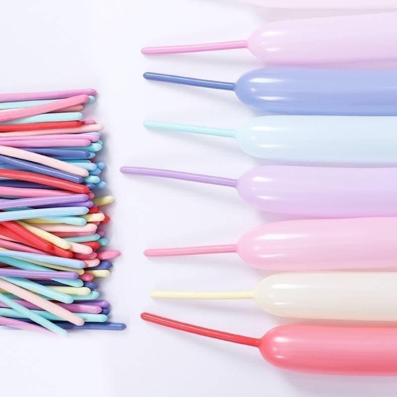 แพ็ค10ใบ ลูกโป่งยาว สีพาสเทล สีเมทัลลิค ลูกโป่งไส้เป็ด นน. 1.8g รูปที่ 3
