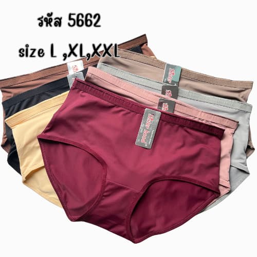 MN - PP 5662 ผ้ามัน นิ่ม ลื่น กางเกงใน Sister hood กางเกงชั้นใน ไซส์ใหญ่ รูปที่ 4