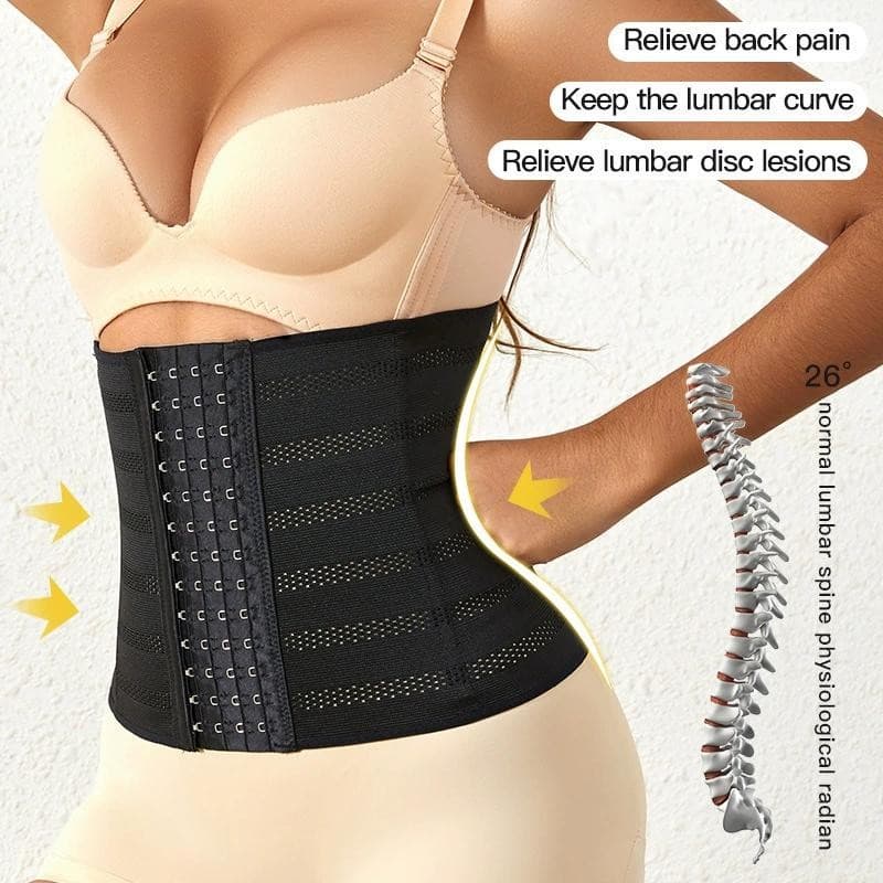 พร้อมแล้ว เข็มขัดรัดเอว ปรับเปลี่ยนท่าทาง Body Shaper ปรับเปลี่ยนท่าทาง การป้องกันเอว ยืดหยุ่น สลิม กระชับสัดส่วน รูปที่ 6