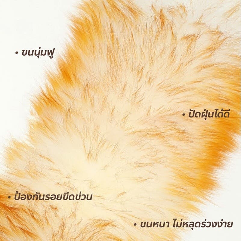ไม้ปัดฝุ่นขนแกะแท้ แปรงปัดฝุ่นรถยนต์ ไม้ปัดฝุ่น ด้ามไม้ สำหรับทำความสะอาดบ้าน โต๊ะ ตู้ ไม่ทำลายพื้นผิว รูปที่ 7