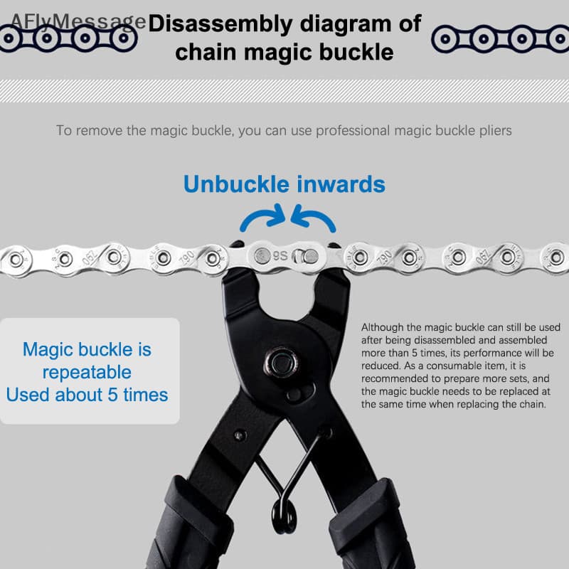 AFl คู่จักรยานเสือภูเขาหัวเข็มขัด 8s/9/10/11/12 Speed Chain Quick Release Buckle TH รูปที่ 5