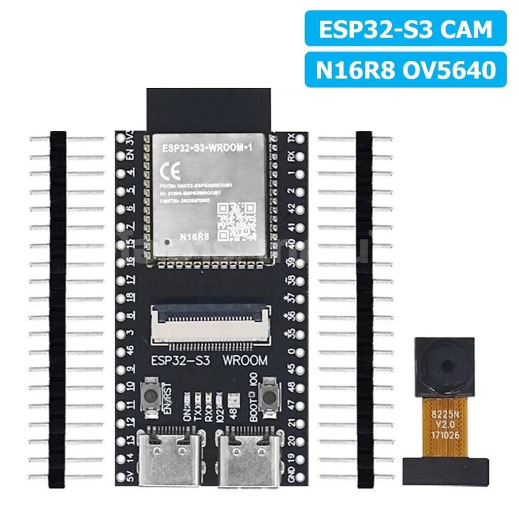 บอร์ด ESP32-S3 CAM N16R8 OV2640/OV5640 Expressif ESP32-S3 WROOM WiFi+Bluetooth Board ESP-32-S3 Camera โมดูลกล้อง รูปที่ 9