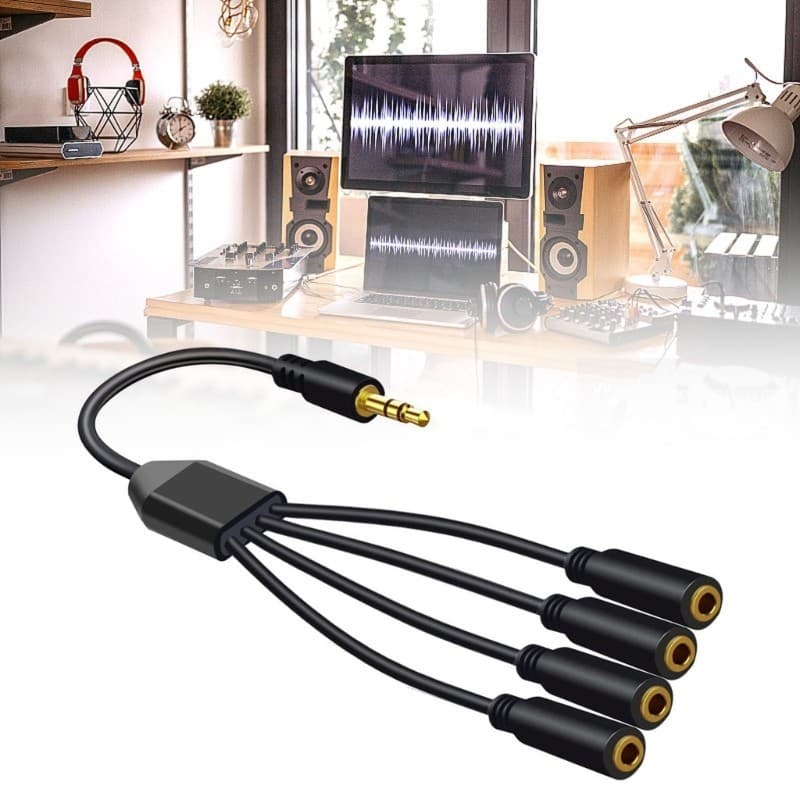 Bloss สเตอริโอ AUX สายไฟ 3 5 มม.ชาย 3 5 มม.ตัวเชื่อมต่อหญิง AUX อะแดปเตอร์สาย Converters Splitter สาย 30 ซม.ยาว รูปที่ 8