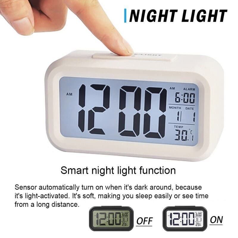 นาฬิกา นาฬิกาLED นาฬิกาปลุกดิจิตอลตั้งโต๊ะ ไฟ LED วางในห้องนอน จอ LCD ขนาดใหญ่ สามารถตั้งเป็นนาฬิกาปลุกได้ รูปที่ 5