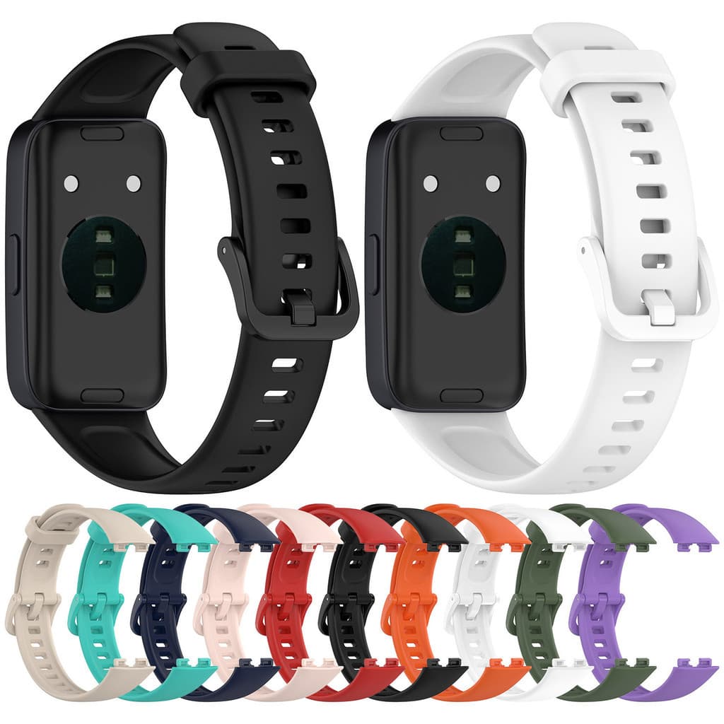 สายนาฬิกาข้อมือซิลิโคน แบบนิ่ม สําหรับ Huawei band 10 9 8 รูปที่ 2