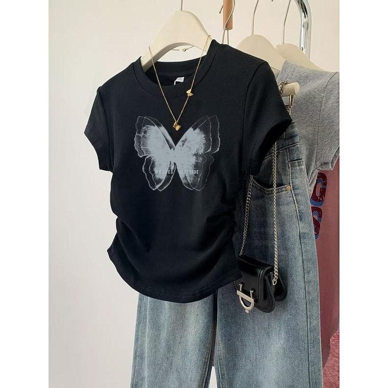 มีหลายไซซ์ให้เลือกเสื้อยืดครอป เสื้อผ้าแฟชั่นสวยๆ เสื้อยืดสวยๆผู้หญิง เสื้อครอปเข้ารูป รัดรูป เสื้อสาวอวบ คุณผู้หญิง รูปที่ 1