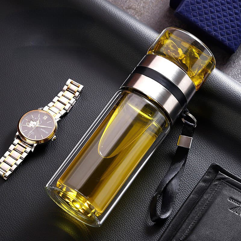 500ml แก้วน้ำชา แก้วชงชาพกพา พร้อมที่กรองใส่ใบชา แก้วกรองชาร้อน รูปที่ 9