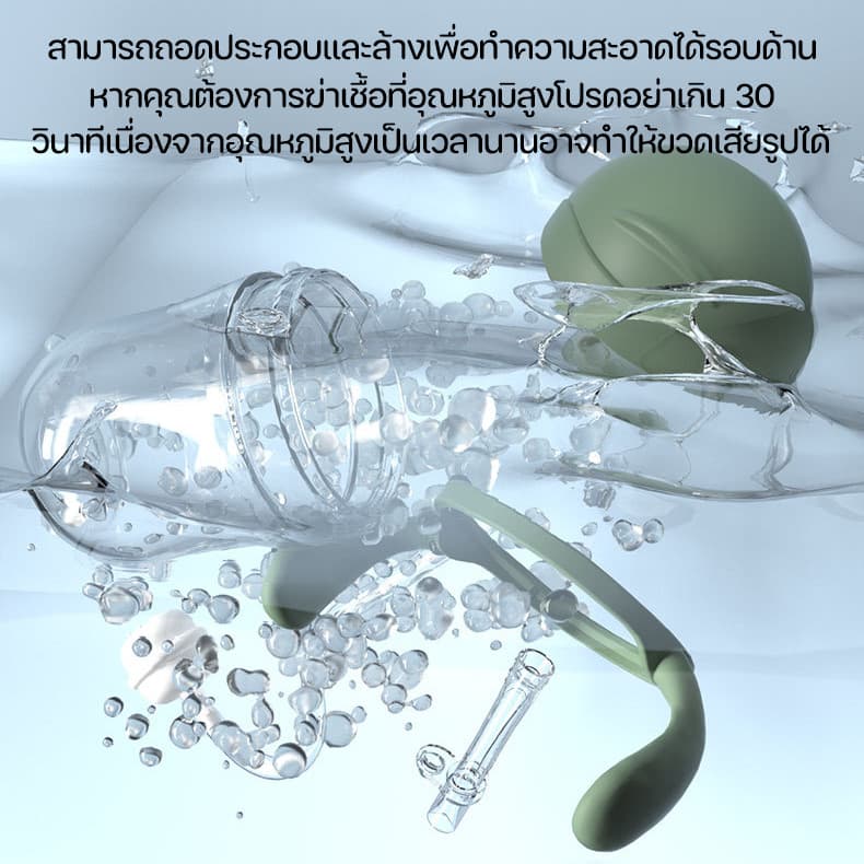 Berma Baby ขวดน้ำเด็ก แก้วหัดดื่มกันสำลัก หัดดื่มน้ำ 220ml 300ml หลอดกันสำลัก นอนดูดน้ำไม่หกต้ รูปที่ 8