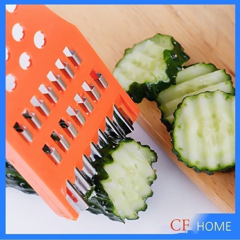 CF HOME มีดปอกผลไม้ ที่ขูดมะละกอ เครื่องตัดผักเอนกประสงค์ แบบหนา 5in1 รูปที่ 4